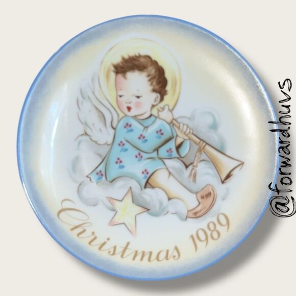 1989 Berta Hummel Collector Plate – “Angelic Musician” - No Box - Picture 1 of 6